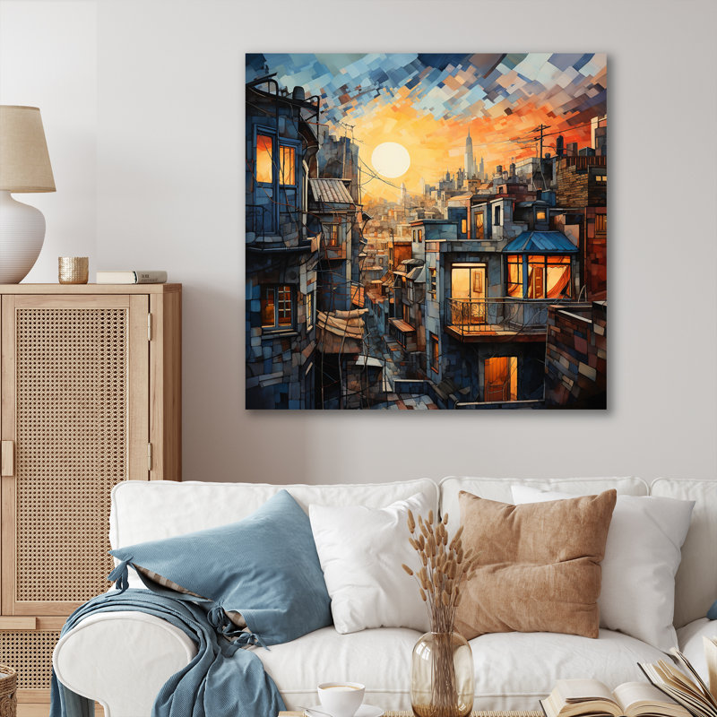 Ville du surréalisme - impression, Toile tendue, H 30 po x l 30 po x P 1 po