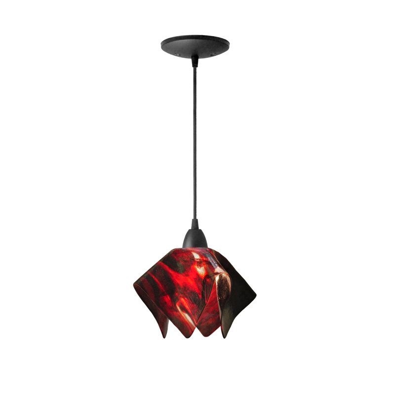 Luminaire suspendu Amergin, Noir, Azalée, Petit