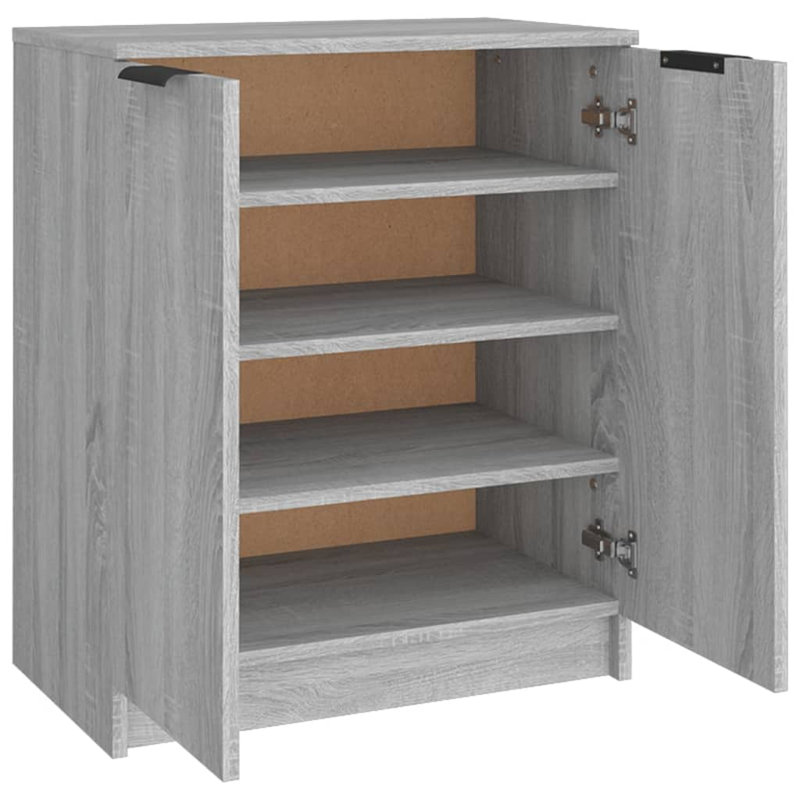 8 Pair Shoe Storage Cabinet, Grey Sonoma
