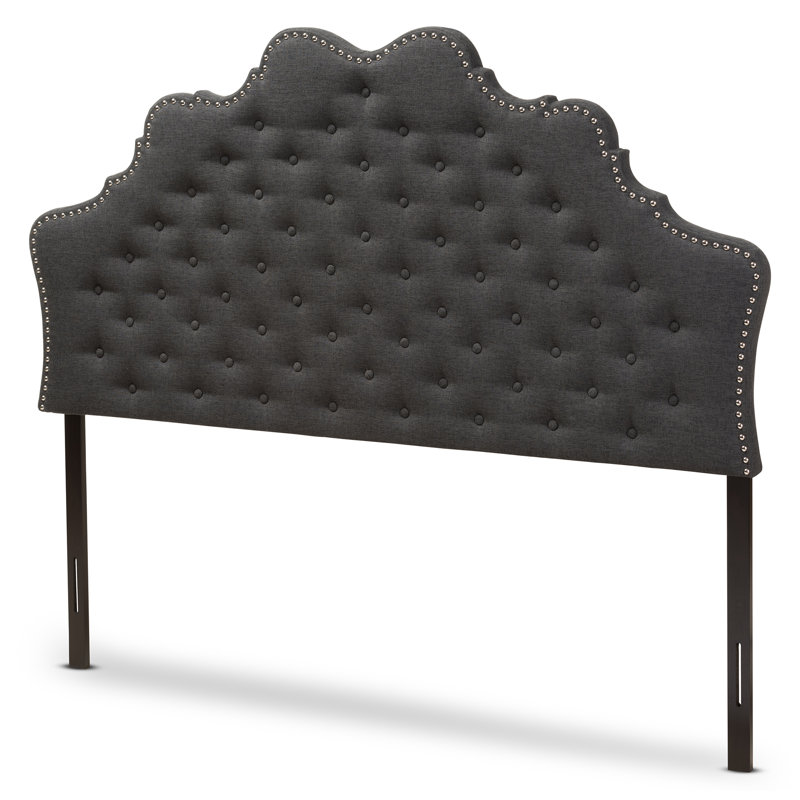 Tête de lit tapissier Gedeone, Grand, Gris foncé