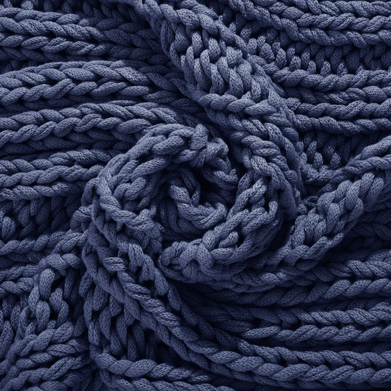 Chunky Throw, Navy