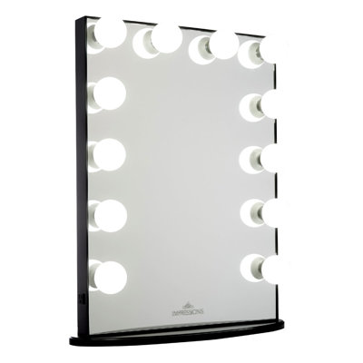 Miroir de coiffeuse Hollywood Glow XL avec 12 ampoules DEL