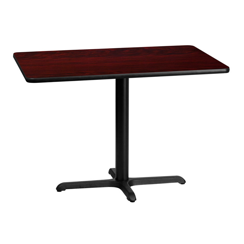 Red Laminate Rectangular Bar Height Dining Table
