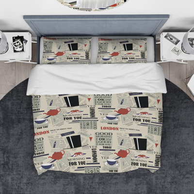 Farmhouse / Country Polyester Abstract Duvet Cover