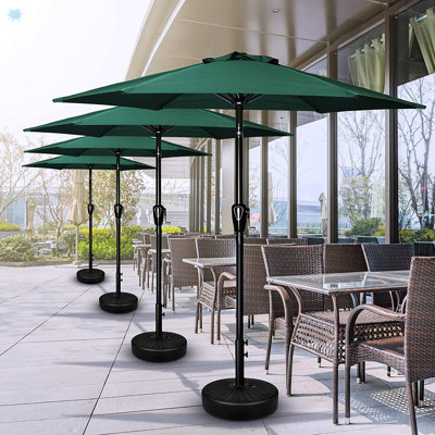 Parasol de table pour l'extérieur avec bouton-poussoir