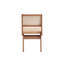 Chaise d'appoint Velentina (ensemble de 2), rotin et finition naturelle