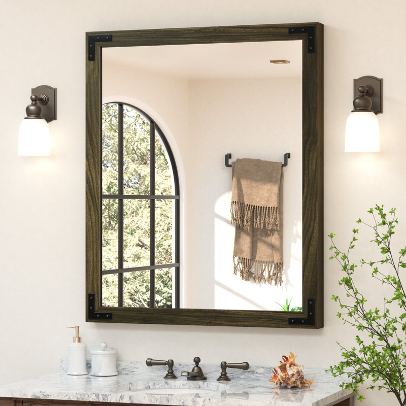 Miroir Gwenneth, 30 po x 36 po, Noir