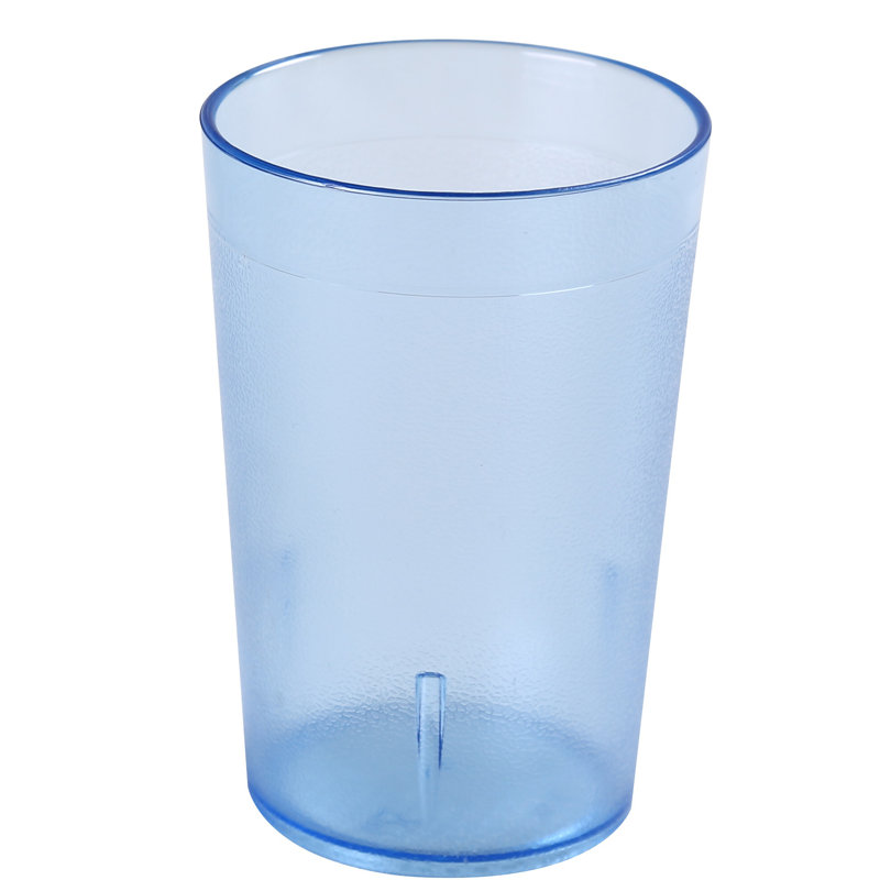 Tumbler Plastic Drinking Glass, Blue, 8 oz.