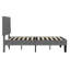Lit simple tapissier avec 2 tables de chevet - Ensemble de chambre à coucher moderne-1350665486