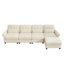 Canapé modulable 4 places avec un pouf et des coussins de soutien lombaire-1650392555