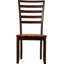 Chaise d'appoint en bois massif à dossier échelle Deshawndre