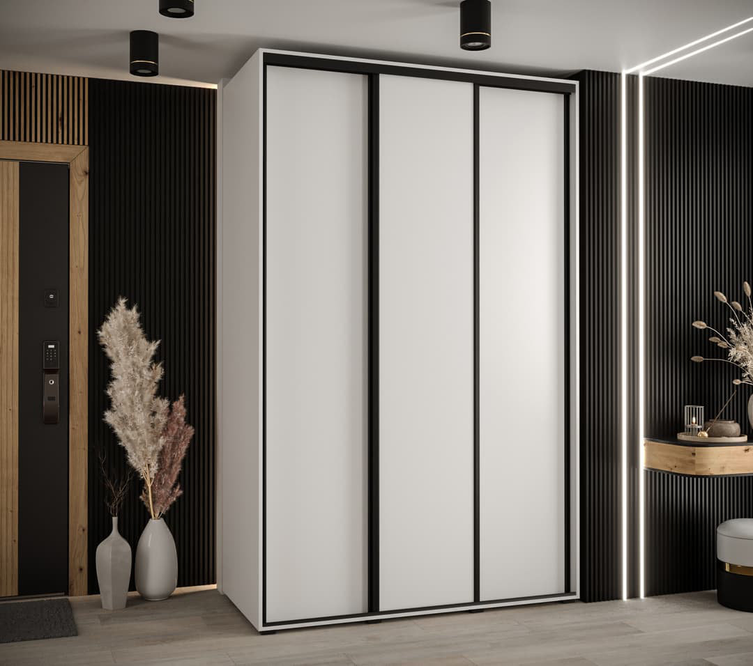 Auniya I Sliding Door Wardrobe 180cm - White Finish