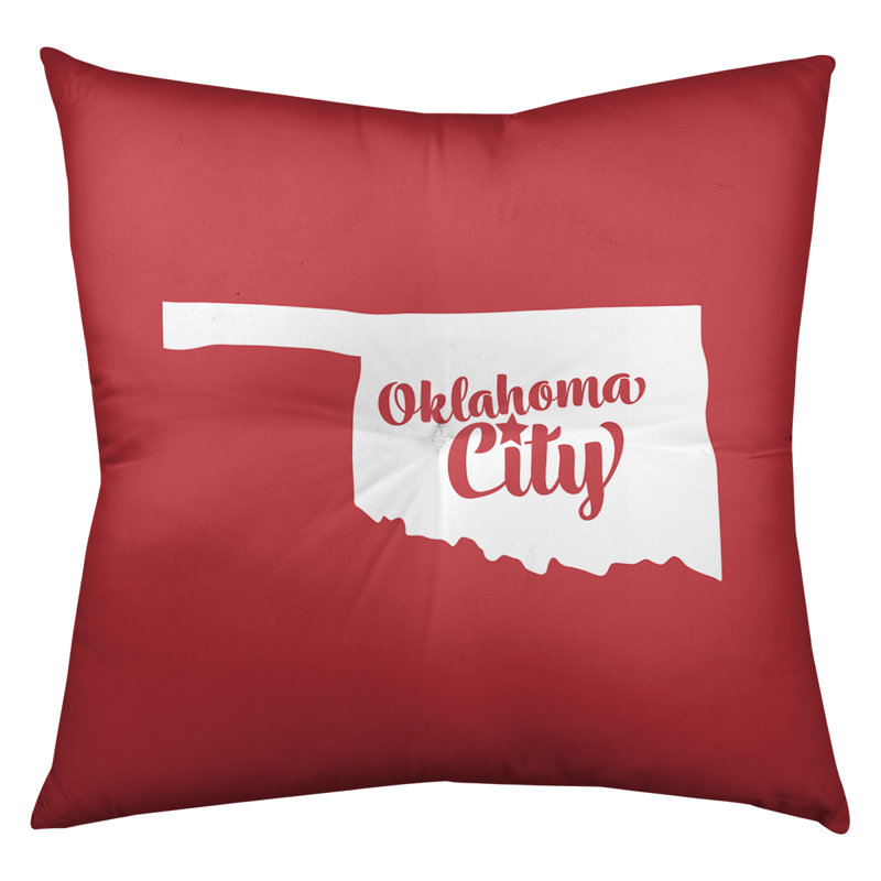 Coussin de plancher touffeté, 26 po x 26 po, Rouge, Oklahoma City