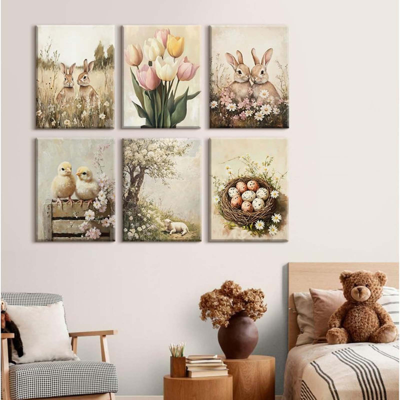 6 Piece Wrapped Canvas Print