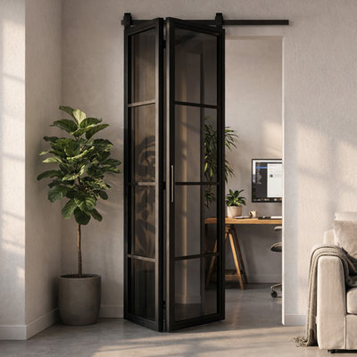 Double Bi-Fold Door With Smoked Glass