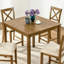 Table de salle à manger carrée en chêne, hauteur de comptoir, plateau de table en bois massif pour 4 personnes, table d'appoint carrée idéale pour les petits espaces