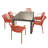 Carachure Rectangular 7 - Piece 6 - Person 100Cm L Outdoor Table Set-776803250