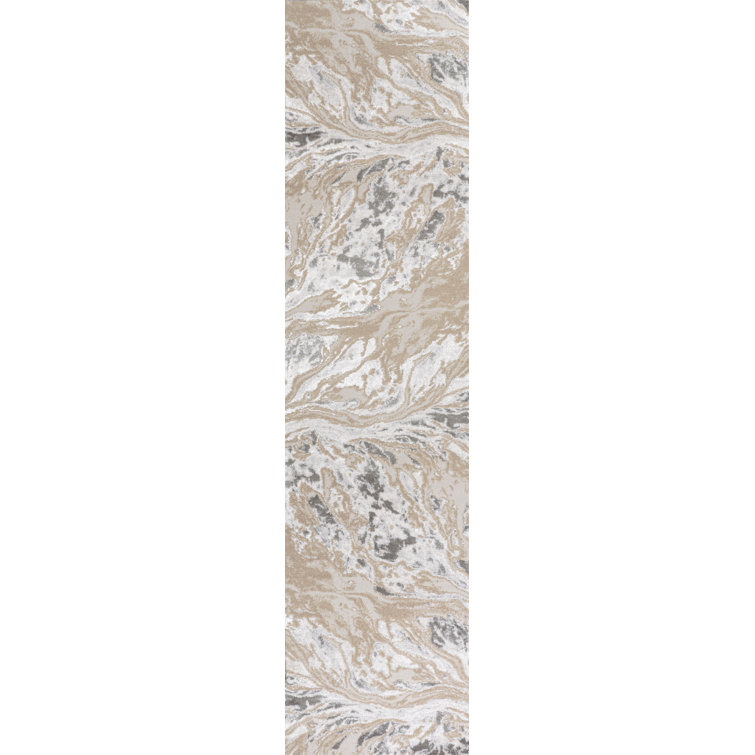 Bille Marbled Abstract Beige/Ivory Rug