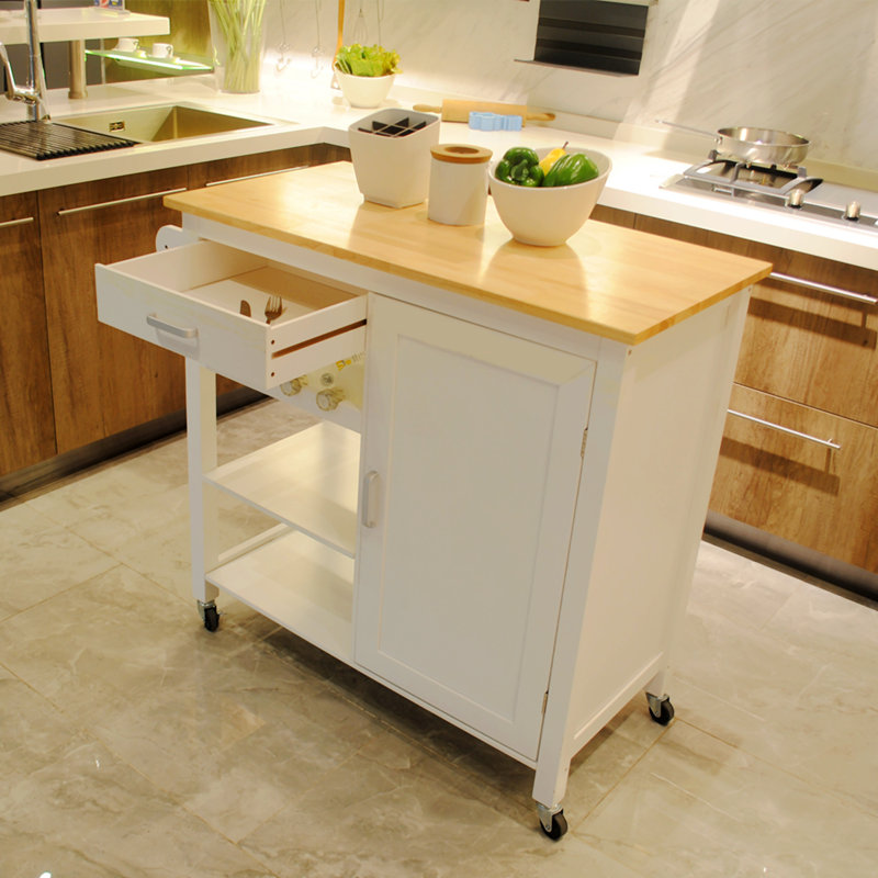 Carithers Wood Kitchen Cart