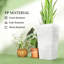Ensemble de jardinières modernes peu encombrantes, polypropylène blanc durable pour l'extérieur