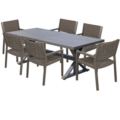 6 - Person Patio Dining Set with Rectangular Table