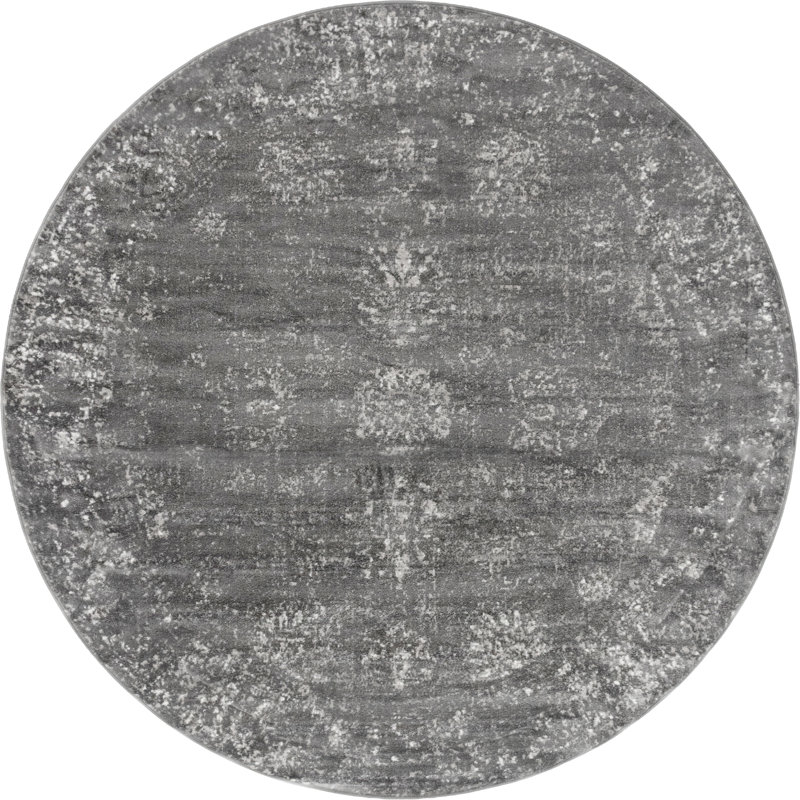 Round Floral Area Rug, Round 213cm