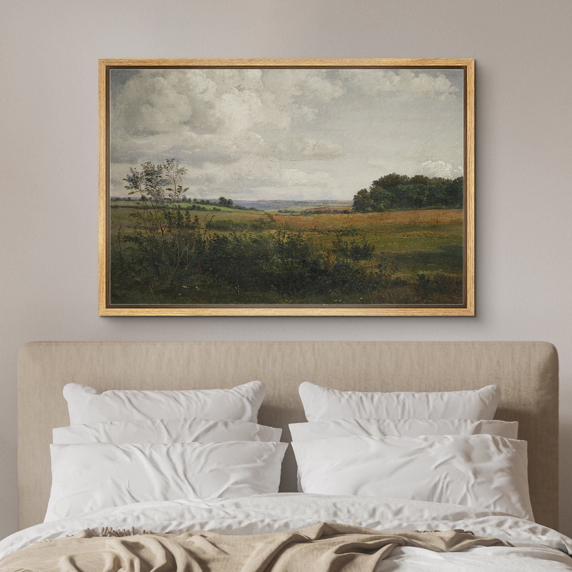 IDEA4WALL Vintage Rural Countryside Landscape Rustic Pictures Farmhouse Artwork Framed Canvas Print Wall Art & Reviews | Wayfair