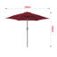 Quiroz 2.5m Traditional Parasol Wine Red