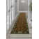Custom Size Anti-Slip Low Profile Loop Pile Pet Paw and Bone Green and Brown Design Runner Rug