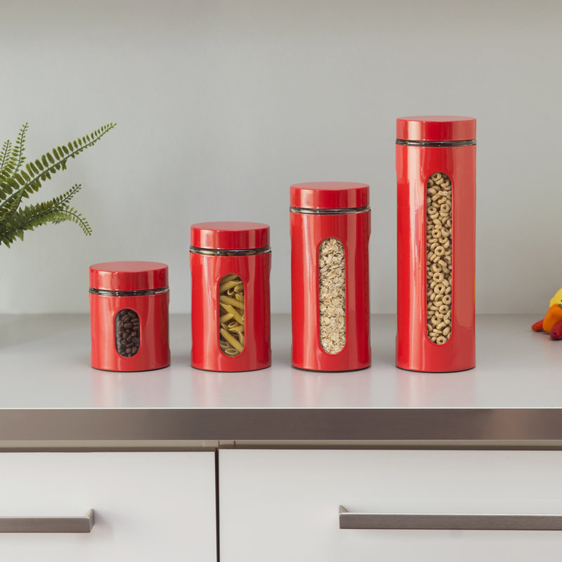 0,72 pte Ensemble de pots de cuisine, Rouge
