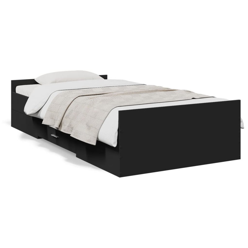 Peltz Bed, Black, Small Single (2'6)