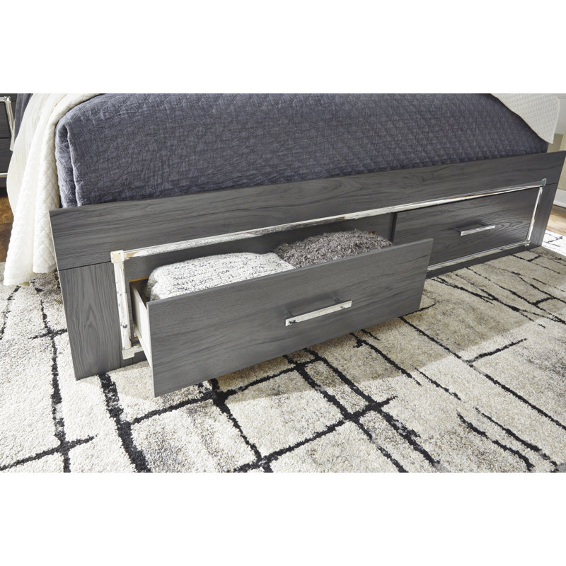 Lashauna Vegan Leather Standard Storage Bed, Queen