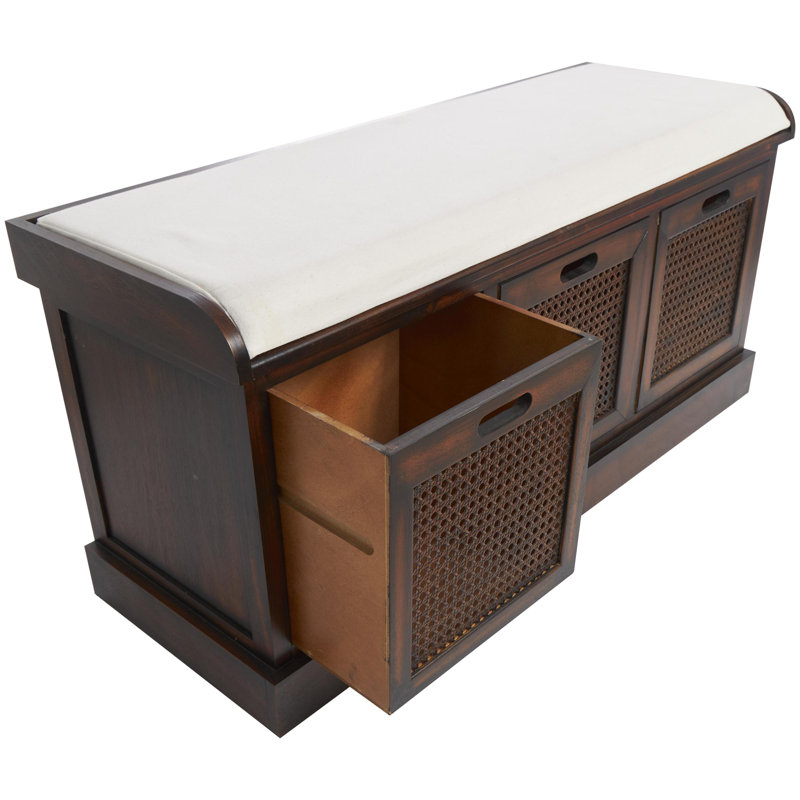 Banc de rangement en bois Abel