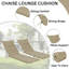 2PCS Coussin de chaise longue pour l'extérieur-415127872