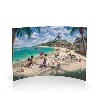 Disney (Mickey And Minnie In Florida) 10" X 7" Curved Acrylic Print