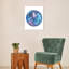Abstrait abstrait disco sur toile bleue moderne-1080644406