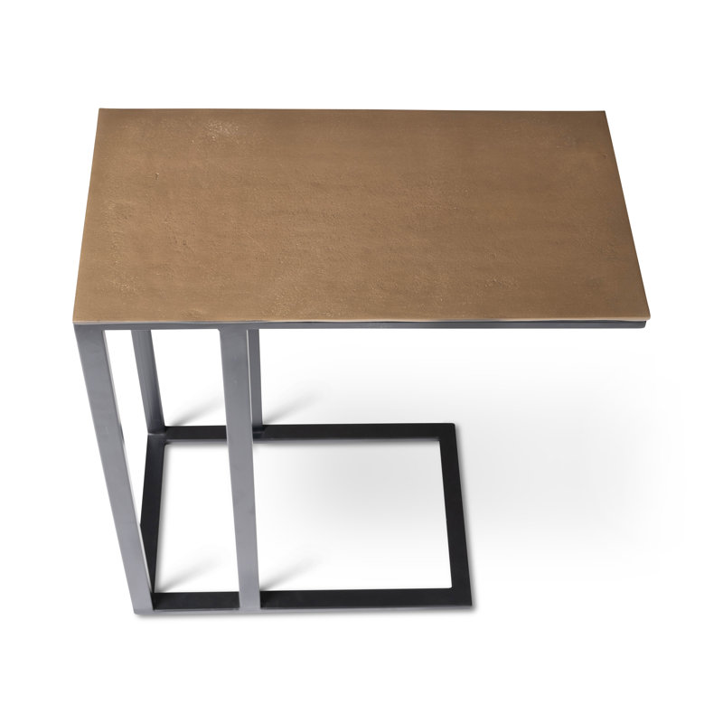 Tanu End Table, Antique Brass, 25" H x 11" W x 20" D
