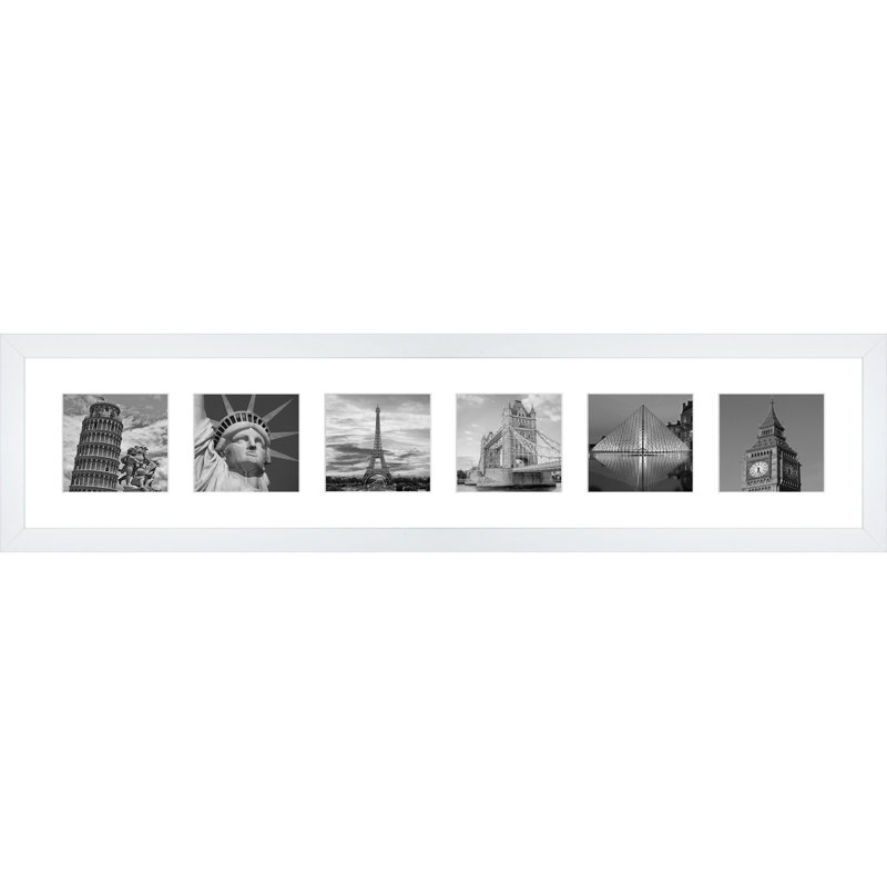 Adalhi Wood Picture Frame with Mat, White