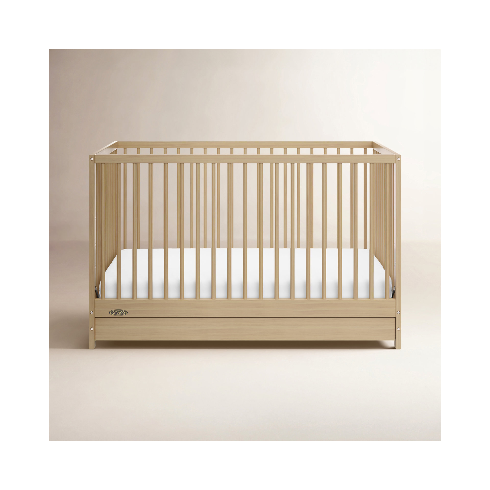 Teddi 5-in-1 Convertible Crib with Storage, Driftwood, Crib