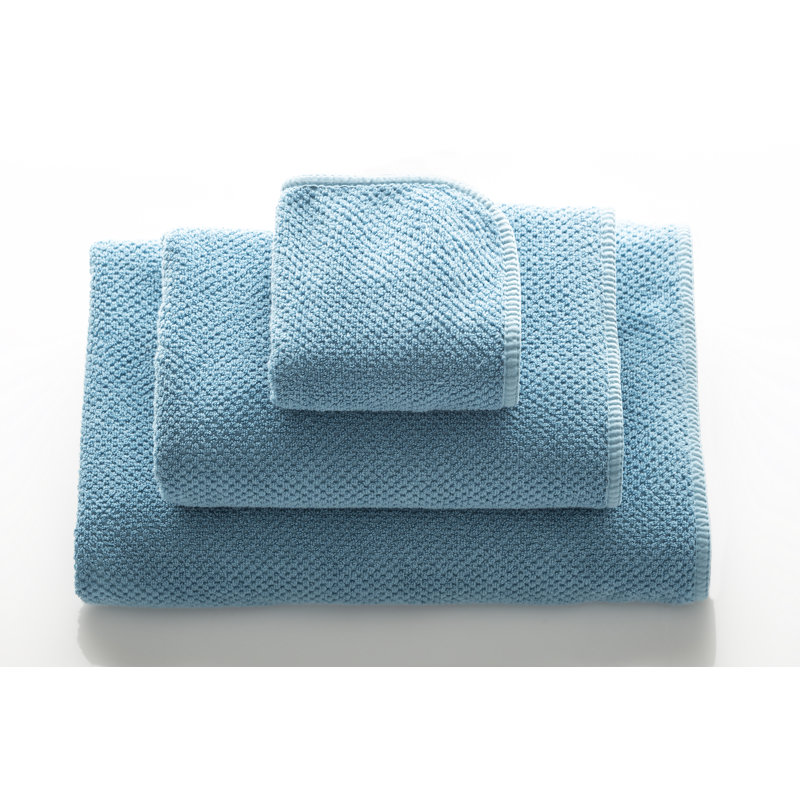 Bee Waffle Bath Towel, White, Washcloth 1-Pack