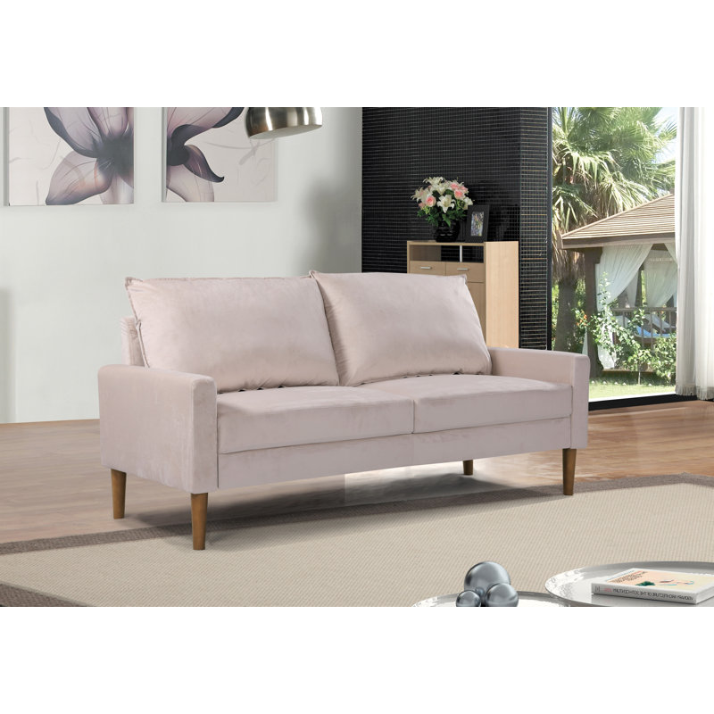 Ensemble de salon 2 pièces Ediline, Velours beige