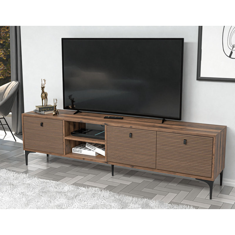 Keikei Unfinished TV Stand, Brown