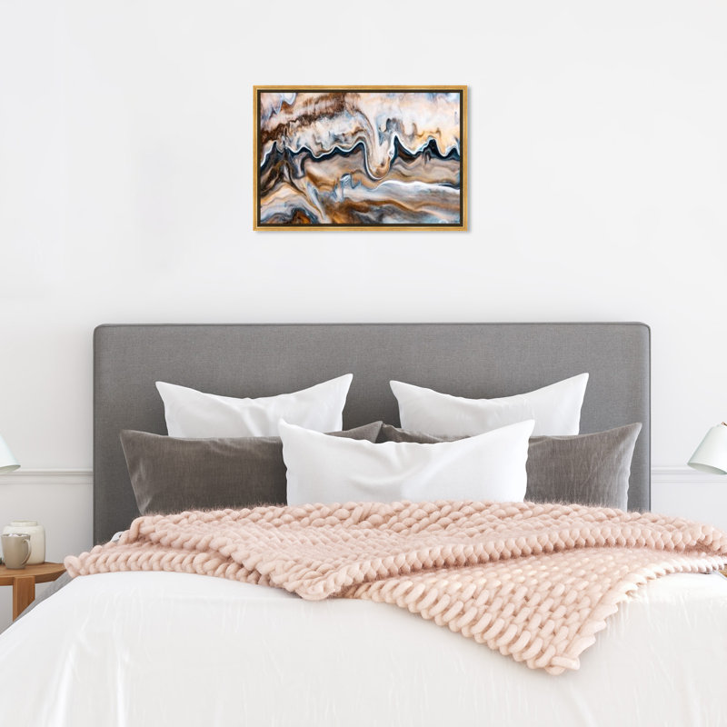 Modern Large Paint Splash Print by Oliver Gal, Gold Framed, 16" H x 24" W