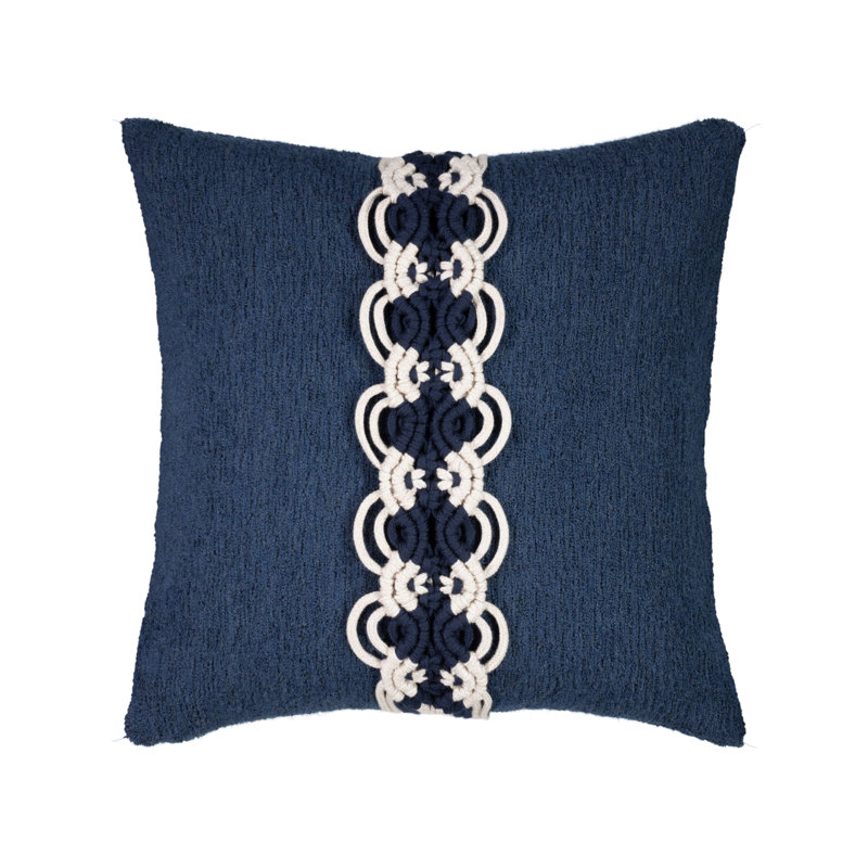 Distinct Indoor/Outdoor Pillow Cover & Insert, 20" H x 20" W, Cream, Square