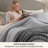 Bedsure King Comforter Set 5 Pieces - Bed in a Bag with Fleece Throw Blanket and Decorative Pillow, Lightweight Bedding Comforter Sets, All Season Bedding, Dark Grey-105526955-105526954