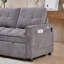 Canapé-lit convertible 3-en-1 en chenille - Méridienne réversible avec rangement caché et poches latérales pour les petits espaces-1119582351