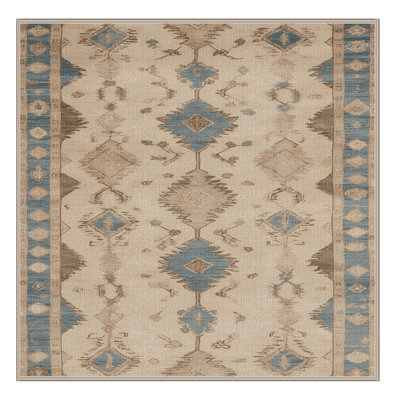Tapis beige lavable à la machine Afyon
