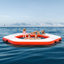 Plateforme de quai gonflable de 8,5 pi avec piscine en filet de trampoline de 5 pi avec sac portable et échelle détachable