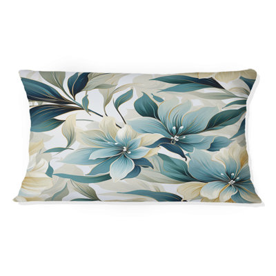 Coussin en polyester à motif tropical océanique