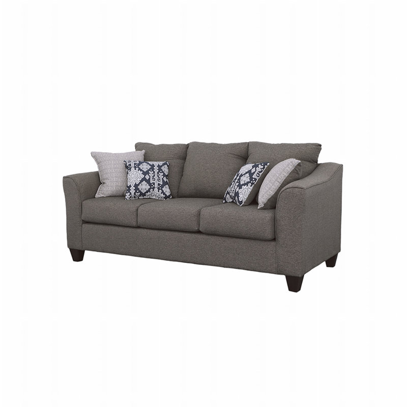 Canapé moderne gris anthracite avec coussin, Gris